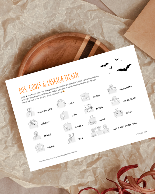 Gratis pdf med Halloweentecken! 🎃👻🕷️