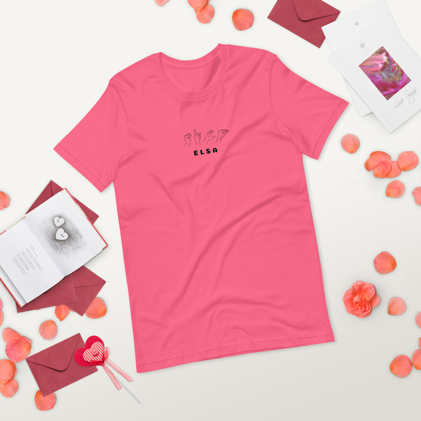 NYHET! Personlig t-shirt med text och tecken från handalfabetet!