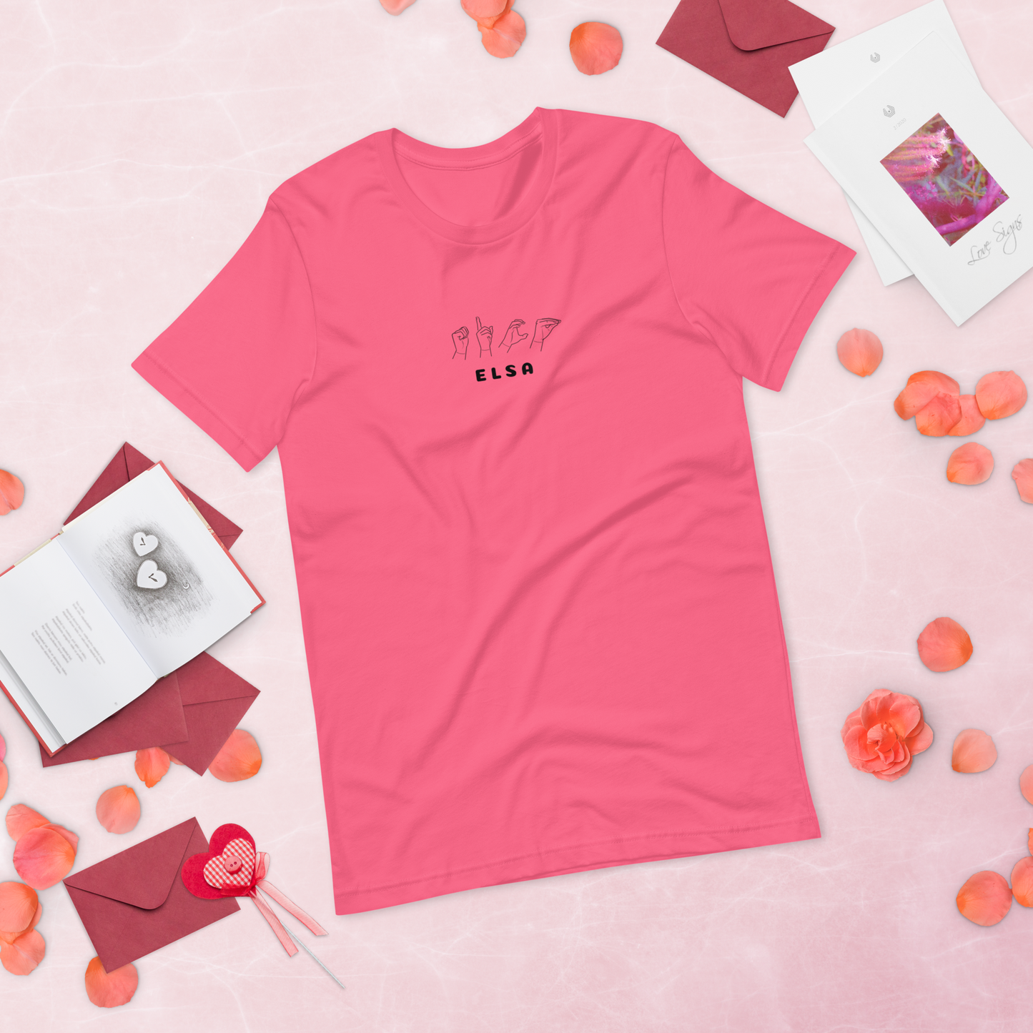 NYHET! Personlig t-shirt med text och tecken från handalfabetet!