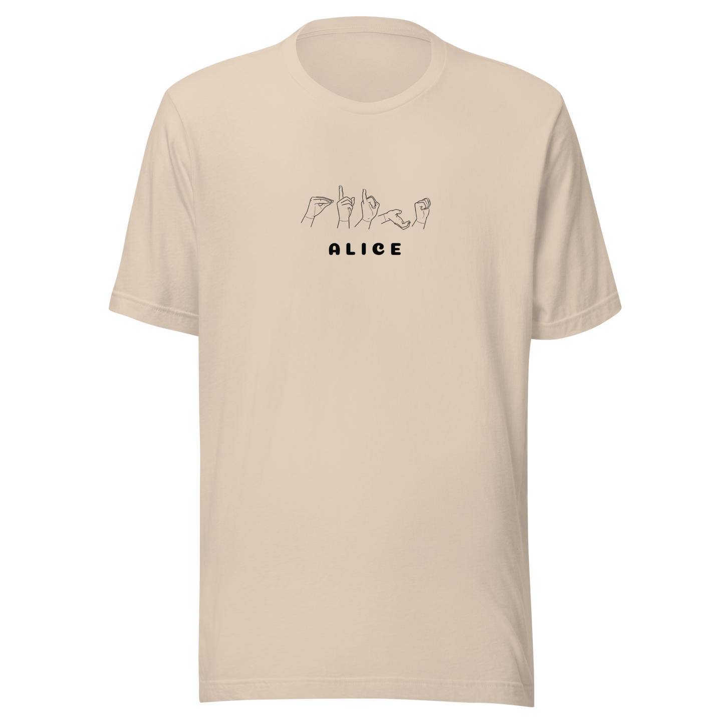 NYHET! Personlig t-shirt med text och tecken från handalfabetet!