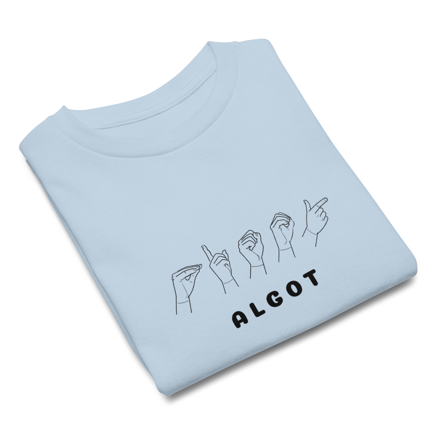 NYHET! Personlig t-shirt med text och tecken från handalfabetet!