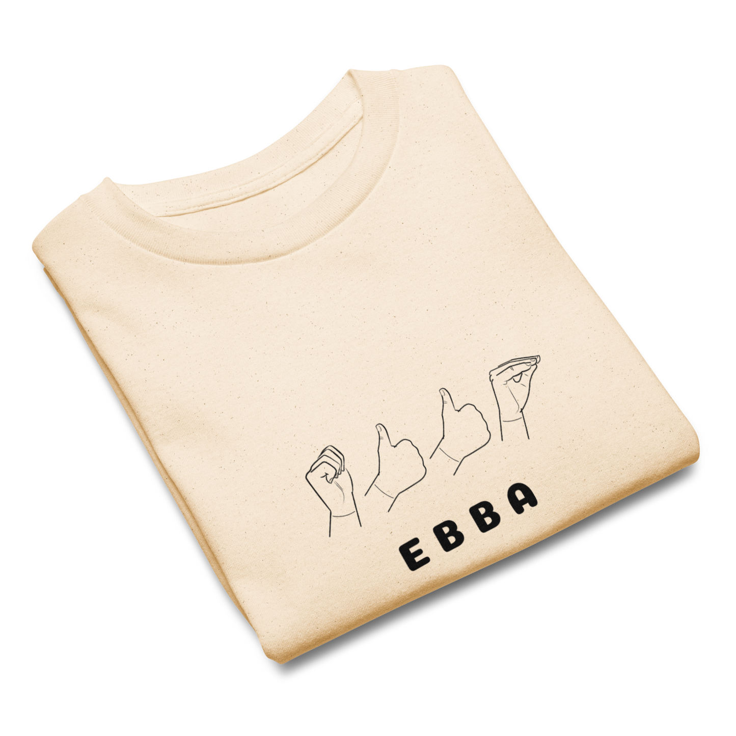 NYHET! Personlig t-shirt med text och tecken från handalfabetet!